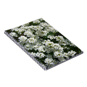  White Spring Flowers Photo Spiral notebook Notitieboek