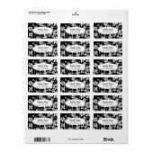 White Spring Flowers - zwart label (Full Sheet)