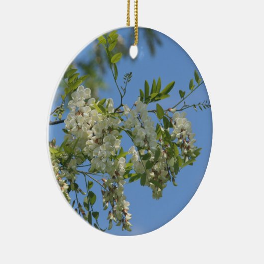 White Spring Locust Blossoms Flower Ornament (Rechts)