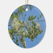 White Spring Locust Blossoms Flower Ornament (Links)
