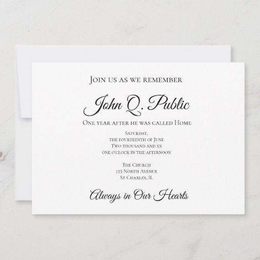 White Spring Tulip over Green Death Jubileum Kaart (Achterkant)