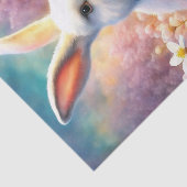 White Spring Waterverf Bunny Decoupage Papier (Detail)