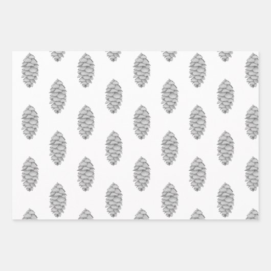 White Spruce Cone 3-Pack inpakpapier (Voorkant 3)