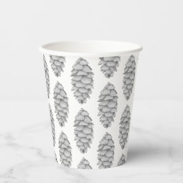 White Spruce Cone Paper Cup Papieren Bekers