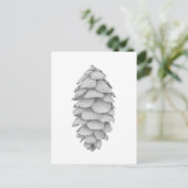 White Spruce Cone vakantie briefkaart (Staand voorkant)