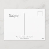 White Spruce Cone vakantie briefkaart (Achterkant)