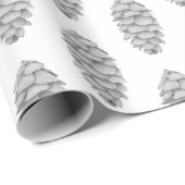 white spruce cone wrapping paper cadeaupapier (Rol Hoek)