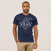 White Square & Compass Logo T-shirt (Voorkant volledig)