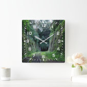 White Square Number met Railroad Tracks Vierkante Klok (Huis)