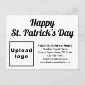 White St. Patrick Business Holiday Briefkaart (Voorkant)