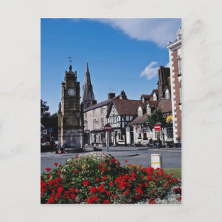 White St. Peter's Square, Ruthin, Clwyd bloemen Briefkaart