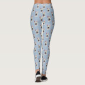 White Staffordshire Bull Terrier Dog Waterverf Leggings (Achterkant)
