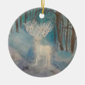 White Stag Ceramic Ornament (Voorkant)