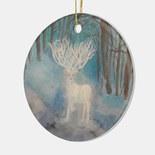 White Stag Ceramic Ornament (Links)