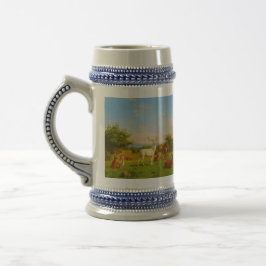 White Stag Deer in Open Field Natuur Wildlife Bierpul