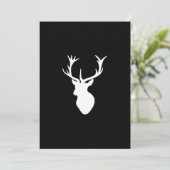 White Stag Head met Antlers Kaart (Staand voorkant)