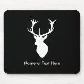 White Stag Head met Antlers Muismat (Voorkant)