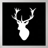 White Stag Head Poster (Voorkant)