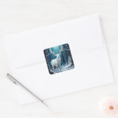 White Stag Vierkante Sticker (Envelop)