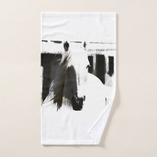 White Stallion Artwork Bad Handdoek (Handdoek)