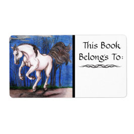 White Stallion Book Label