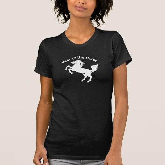 White Stallion Chinese Year of the Horse T-shirt (Voorkant)