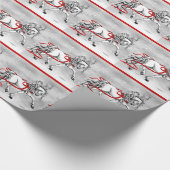 White Stallion Kerstdesign Cadeaupapier (Hoek)