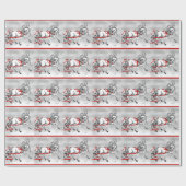 White Stallion Kerstdesign Cadeaupapier (Vlak)