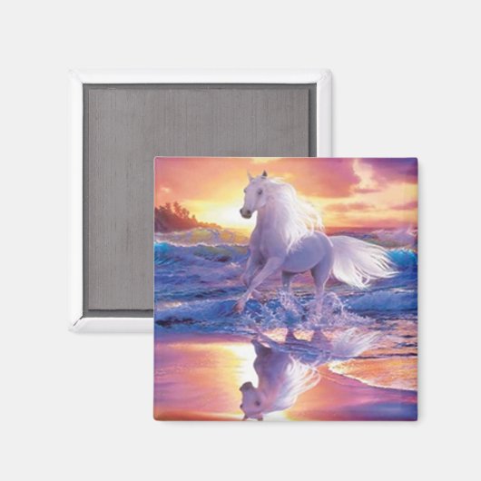 White Stallion Magnet (Voorkant / Achterkant)