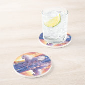 White Stallion Onderzetter (Zijkant)