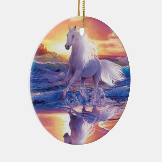 White Stallion Ornament (Rechts)