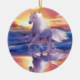 White Stallion Ornament
