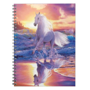 White Stallion Spiral Notitieboek
