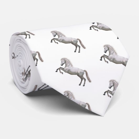 White Stallion Stropdas (Opgerold)