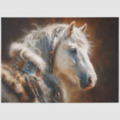 White Stallion Western Furniture Decoupage Tissuepapier (Voorkant)