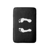 White-Stamped Footprint (zwart) Badmat (Voorkant Verticaal)