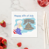 White Standard Cocktail Paper Napkins vanaf 4 juli Servet (Insitu)