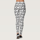 White Standard Dog Silhouettes Patroon Leggings (Achterkant)
