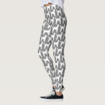 White Standard Dog Silhouettes Patroon Leggings<br><div class="desc">Met deze grijze en witte poosteloze leggings van het van het patroon van de rode silhouettes heb je een show van je liefde voor standaardpooten. Ideaal voor de gym, yoga of ontspanning thuis met je doggie. Deze leggings voor nieuwe afdrukken maken een leuk cadeau voor de standaardpooieliefhebbers. Bezoek de Doodle...</div>