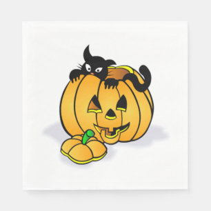 White Standard Luncheon Napkin/Halloween Servet
