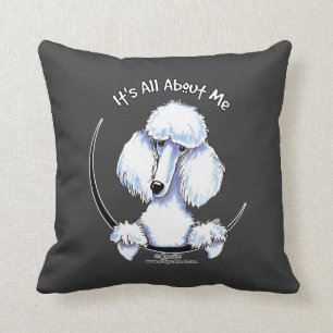 White Standard Poodle IAAM Kussen