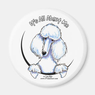 White Standard Poodle IAAM Magneet