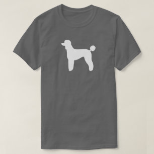 White Standard Poodle Silhouette   Hondenras T-shirt