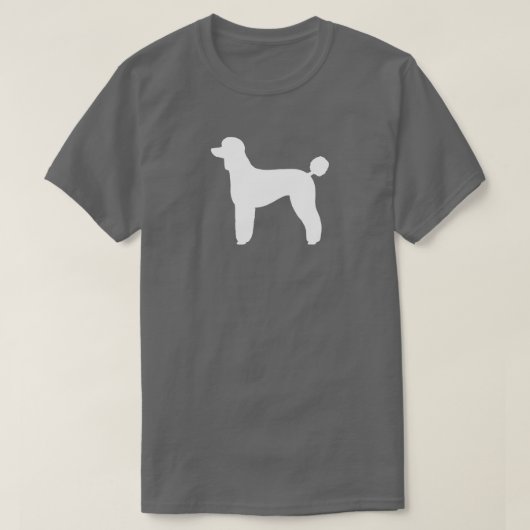 White Standard Poodle Silhouette | Hondenras T-shirt (Design voorkant)