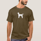 White Standard Poodle Silhouette | Hondenras T-shirt (Voorkant)