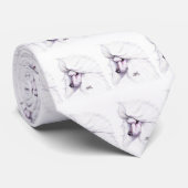 White Standard Poodle Stropdas (Opgerold)