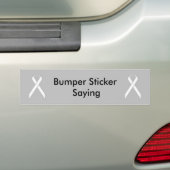 White Standard Ribbon door Kenneth Yoncich Bumpersticker (Op auto)