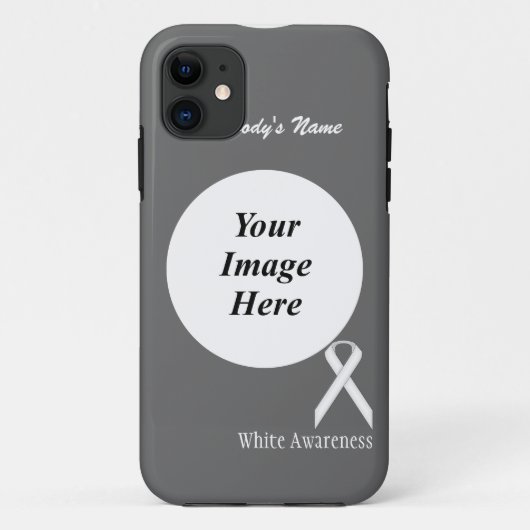 White Standard Ribbon door Kenneth Yoncich Case-Mate iPhone Case (Achterkant)