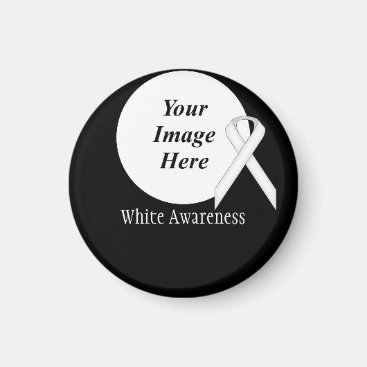 White Standard Ribbon door Kenneth Yoncich Magneet (Voorkant)