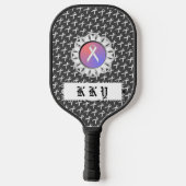 White Standard Ribbon door Kenneth Yoncich Pickleball Paddle (Achterkant)